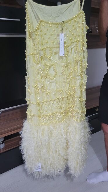 asos haljine srbija: Asos XL (EU 42), bоја - Žuta, Večernji, maturski, Na bretele