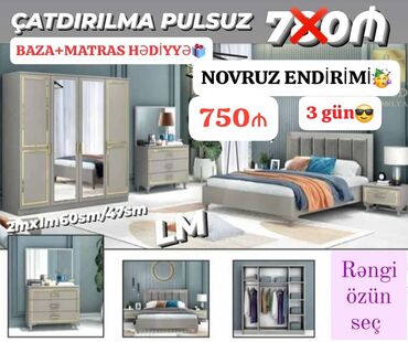 embawood yataq mebelleri ve qiymetleri: *Yataq dəsti* *Sifarişlə və yeni* Qiymət : *750₼* Dəstə daxildir