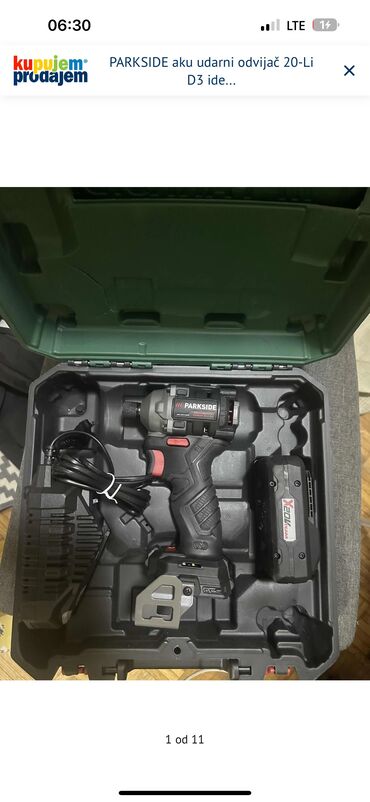 Električni odvijači: PARKSIDE aku udarni odvijač 20-Li D3 ide uz bateriju i punja na lalafo.rs — 1 Električni odvijači: PARKSIDE aku udarni odvijač 20-Li D3 ide uz bateriju i punja — 1
