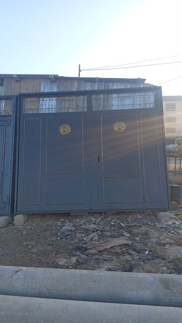 Həyət darvazaları: Dəmir Həyət darvazası, Yana açılan, Mexaniki, rəng - Mavi — 3