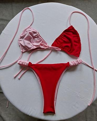 Kupaći kostimi: Dvodelni bikini set – roze/bordo-crvena - Gornji dio: klasičan — 4