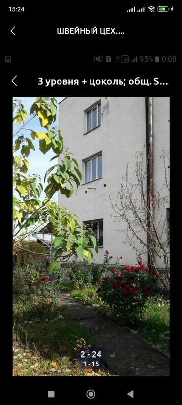 Помещения свободного назначения: ПРОДАЁТСЯ : ПИШПЕК ( р-н АВИА УЧИЛИЩА ). ШВЕНЫЙ ЦЕХ . ( действующий — 12