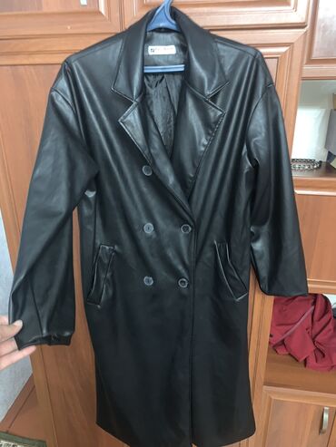 кожанный пиджак мужской: Плащ, 3XL (EU 46), 4XL (EU 48), 5XL (EU 50)