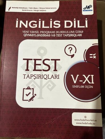 abituriyent jurnali 2024 qiymeti: Hədəf ingilis dili abituriyentlər üçün test toplusu yazığı, cırığı