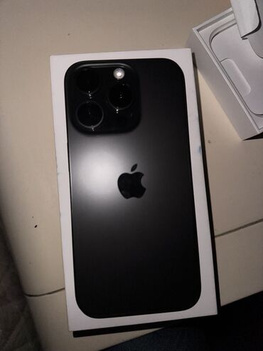 Apple iPhone: IPhone 15 Pro, 128 GB, Black Titanium, Qırıq