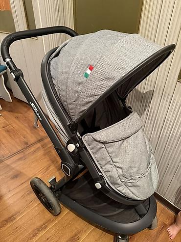 Коляски: Коляска, Другой бренд, цвет - Серебристый, Б/у, Самовывоз — 1