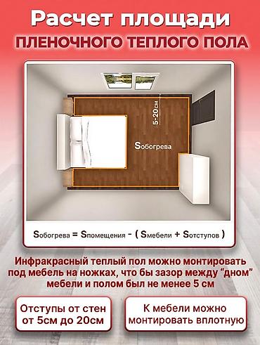 инфракрасный лампа: Теплый пол пленочный инфракрасный 2х1,5=3м2, рабочий, полностью — 7