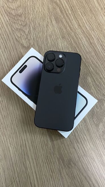 купить айфон 14 в бишкеке: IPhone 14 Pro Max, Колдонулган, 512 ГБ, Black Titanium, Каптама, Бөлүп төлөө менен, 78 %