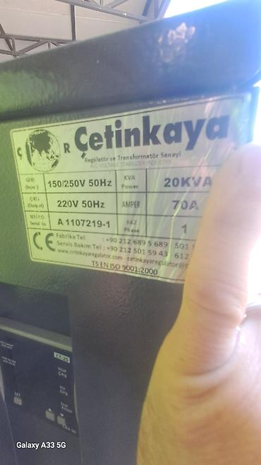 işlənmiş samavar: 20kva çetinkaya firmasi cox az iwlenib ela veziyyetdedi — 2