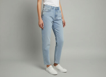 zara mom fit jeans z1975: Jeansy damskie, rozmiar M