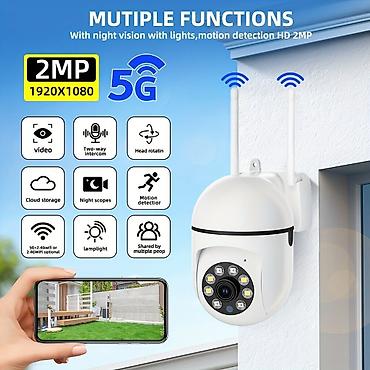 Açıq hava üçün Wi‑Fi IP Təhlükəsizlik Kamerası - Görüntü: 2MP Full HD