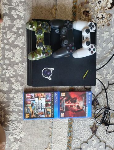 playstation 4 pro цена в бишкеке: 📣 PlayStation 4 Pro (1 ТБ) + 3 геймпада + игры — 20 000 сом! Продаю