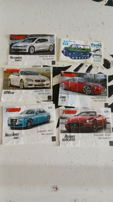 Kolleksiya kartları: Turbo saqqız kartları – böyük kolleksiya Məlumat: - “Turbo” avtomobil — 6