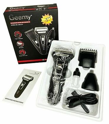 лезвия: Универсальный триммер 3 в 1 GM-573 по 990с Geemy Цвет: чёрный Мощность — 3