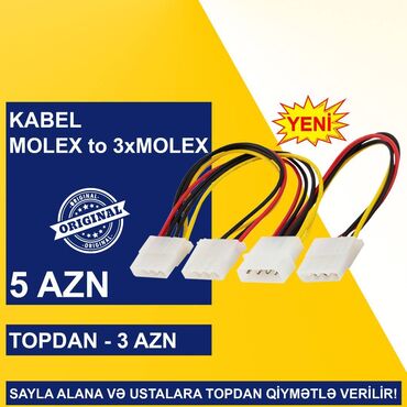 Digər kompüter aksesuarları: Kabellər "MOLEX/SATA to SATA/MOLEX Original" SAYLA ALANA VƏ USTALARA -da lalafo.az — 6 Digər kompüter aksesuarları: Kabellər "MOLEX/SATA to SATA/MOLEX Original" SAYLA ALANA VƏ USTALARA — 6