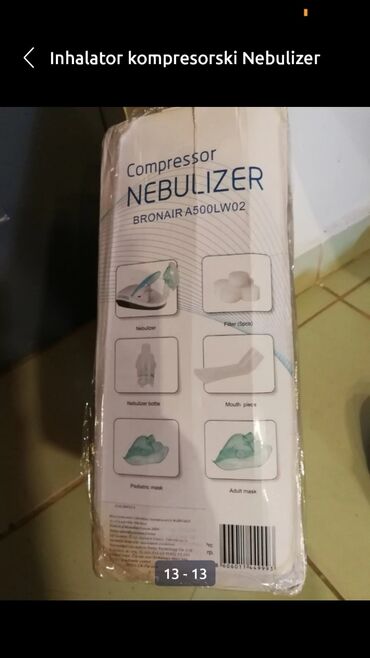 Inhalatori, nebulizatori: Inhalator kompresorski dobar Nebulizer sa novom maskom i rasprskivačem na lalafo.rs — 6 Inhalatori, nebulizatori: Inhalator kompresorski dobar Nebulizer sa novom maskom i rasprskivačem — 6