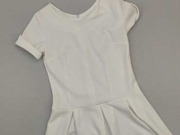 biała satynowa sukienki: Dress, S (EU 36), condition - Good