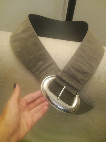 baggy siva rolka kaschmir vuna: Kaiš, sivi, veštačka koža, širina 8 cm, dužina 107 cm+šnala 7x14 cm