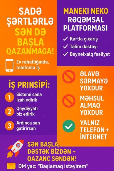 Digər ixtisaslar: Bu iş elanı minimum 2 aktiv tərəfdaşla gəlir sistemi təklif edir və — 2