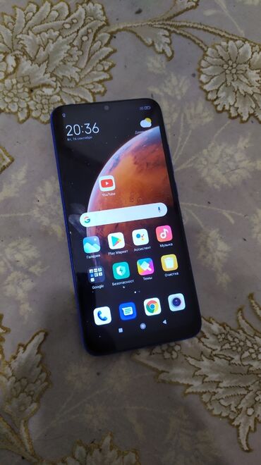 телефон регистрация: Redmi, Redmi 9C, Б/у, 64 ГБ, цвет - Синий, 2 SIM