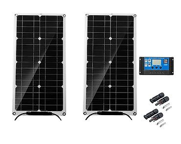 Солнечные электростанции: Солнечная панель с ШИМ‑контроллером заряда Комплект для — 5
