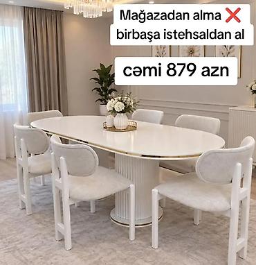 yeni il sufre bezekleri: Qonaq otağı üçün, Yeni, Açılmayan, Oval masa, 6 stul — 1