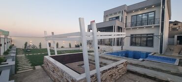 Həyət evləri və villaların satışı: Dəniz mənzərəli müasir villa - 2 mərtəbəli, geniş panoram pəncərələr — 4