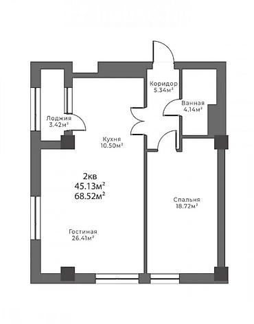 инвестировать: 2 комнаты, 69 м², Асанбай мкр Элитка, 11 этаж — 3