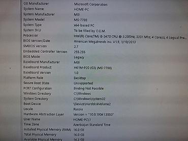 Ana platalar: MSI H61M-P20 (G3) anakart + Intel Core i5-3470 prosessor + soyuducu + — 4