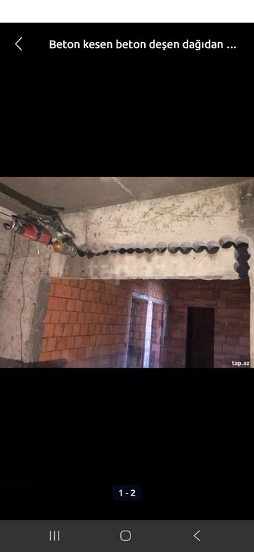 Beton işləri: Beton kəsimi və beton deşmə xidməti - Armaturlu/armatursuz beton — 21