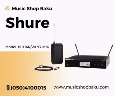 Pianolar: Shure mikrofon Model: BLX14R/WL93-M16 🚚Çatdırılma xidməti mövcuddur