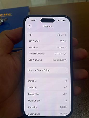 IPhone 15, 128 GB, Black Titanium, Simsiz şarj