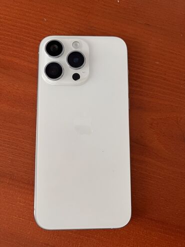 телефоны в оше: IPhone 15 Pro Max, Жаңы, 1 ТБ, Ак, Кабель, Куту, 100 %