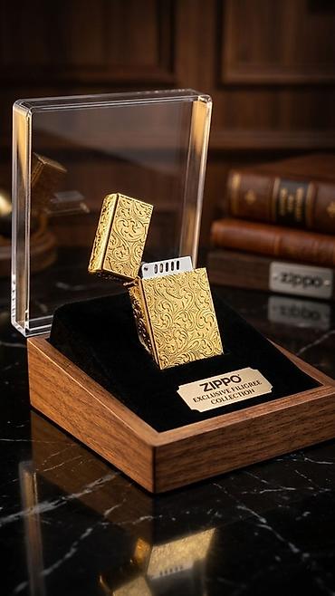 qizil komplektler: Zippo Exclusive Filigree Collection – kolleksiya çakmağı (Qutusuz) - — 3