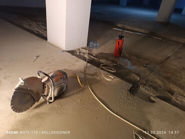 Beton işləri: Səssiz tozsuz səliqəli kəsim. Beton katlavan monolit kubik — 19