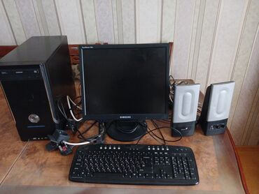 ikinci el notebook: Fərdi kompüter dəsti, monitor, sistem bloku, klaviatura və iki