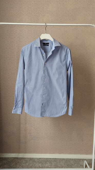 дубленка манго: Рубашка XS (EU 34), цвет - Голубой