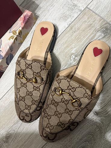 гучи обувь: Мюли Gucci Princetown - Материал: фирменное полотно GG Supreme в — 1