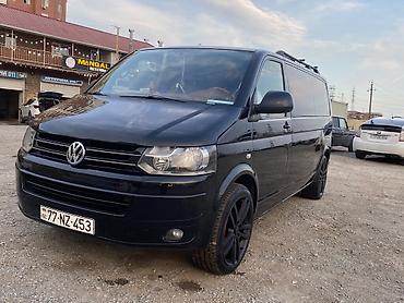 4 fara buferi: Volkswagen Transporter T5, qara rəng, miniven/kombi tipli gövdə. Əsas — 3