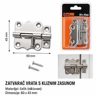 KMT Nikl zatvarač vrata u obliku leptira sa zvezdastim ivicama i