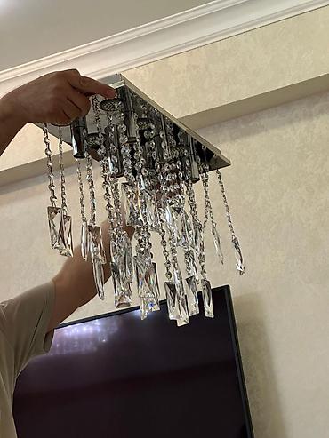 gizli işıq tavan: Çılçıraq, 10 və daha çox lampa, Xrustal — 2