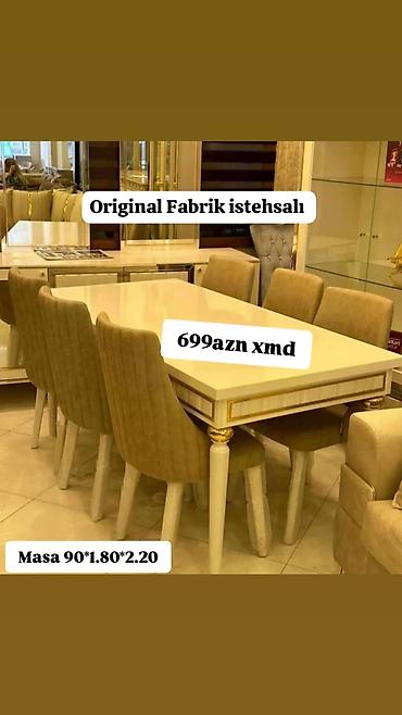Original fabrik istehsalı yemək otağı dəsti. Masa: - Rəng