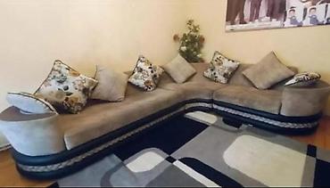 divan krovat: Künc divan dəsti - Forma: L-şəkilli künc divan - Rənglər: Açıq bej — 1