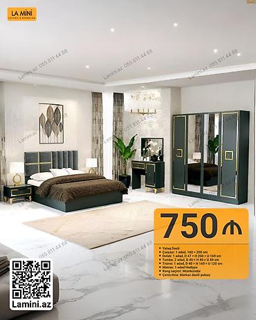 Ev üçün mebel: Yataq dəsti – La Mini dizaynı Komplektin tərkibi və ölçülər: - — 1