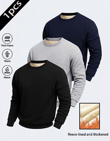 Məhsul: Fleece-astarli qalın sviter (1 ədəd) - Model: Klassik