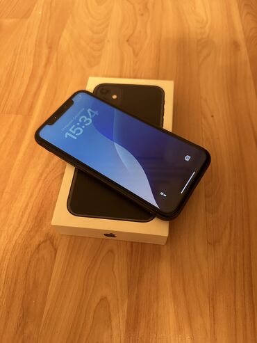 Apple iPhone: IPhone 11, 128 GB, Qara, Face ID, Sənədlərlə