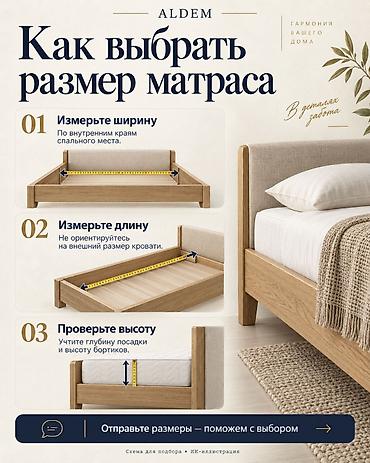 Спальные матрасы: Матрас ALDEM «Комфорт Relax», новый. Цена в объявлении — 24 000 сом за — 3