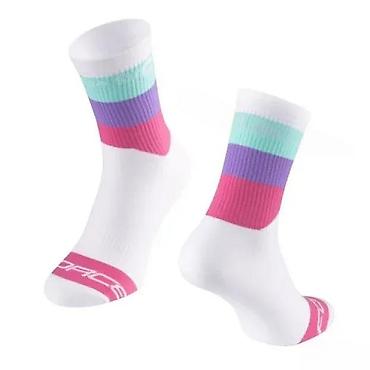 unimer 33: ČARAPE FORCE BLEND BELO-LJUBIČASTO-ROZE L-XL/42-46 | Visoke — 2