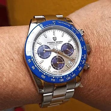 Ručni satovi: PAGANI DESIGN PD-1644 Sport - 40mm -Sivo\Plava-Rolex Daytona Potpuno — 1