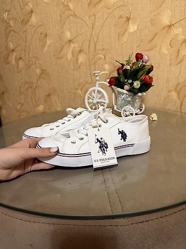 brend ayaqqabilar: U.S. Polo Assn. ağ rəngli uniseks kets - Brend: U.S. Polo Assn — 4